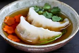 Shrimp dumplings Soup