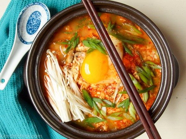 Japanese Scallion Kimchi soup